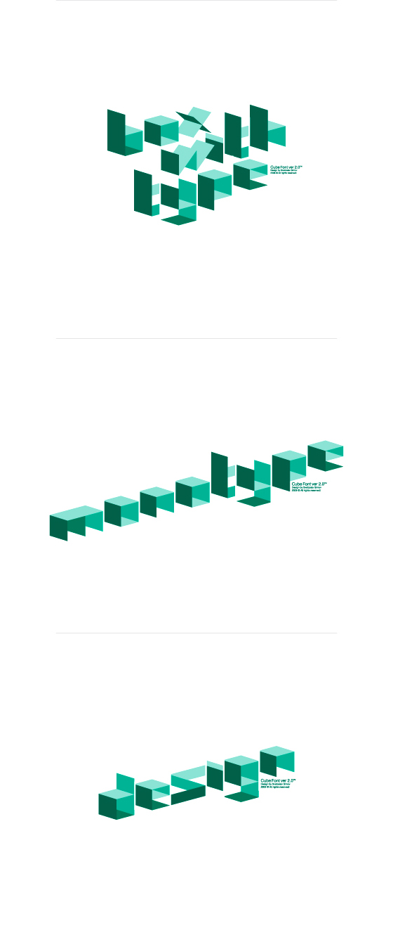 Cube font 3